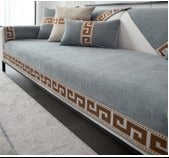 Shadow of Style Modern Abstract Lace Pattern 3 Seater Sofa Cover (Blue)