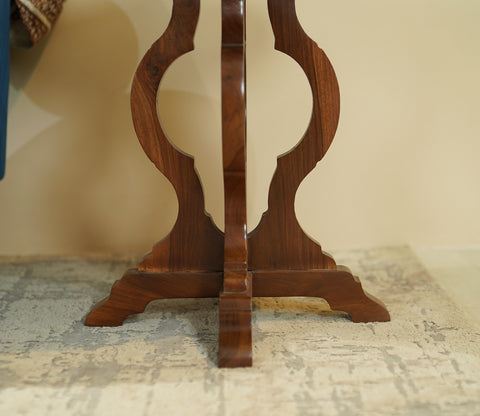 Ariv Sheesham Wood Round Side End Table (Teak Finish)