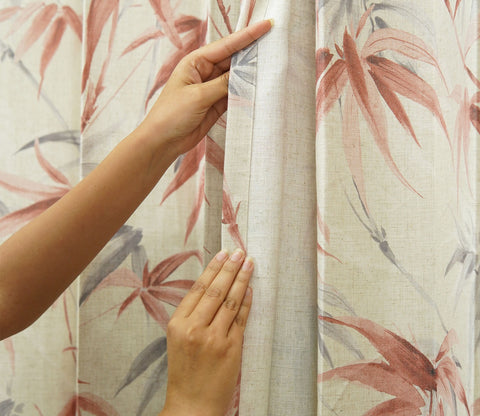 Fern 1 Piece Light-Filtering Curtain (Peach, 7 Feet)