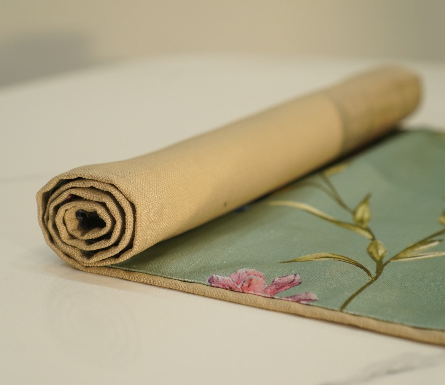 Bird on Branch Printed Cotton Table Runner (Teal, 13 x 72 Inches)