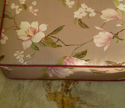 Elara Floor Cushion With Bolster - 24 X 24 Inch (Cotton, Magnolia Beige)