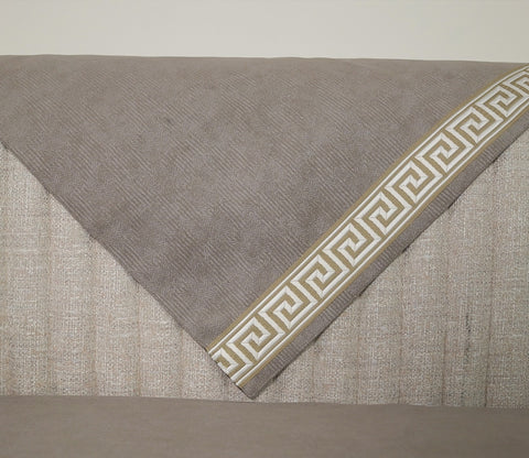 Kingston 3 Seater Premium Sofa Cover - Set of 9 (Latte Beige)