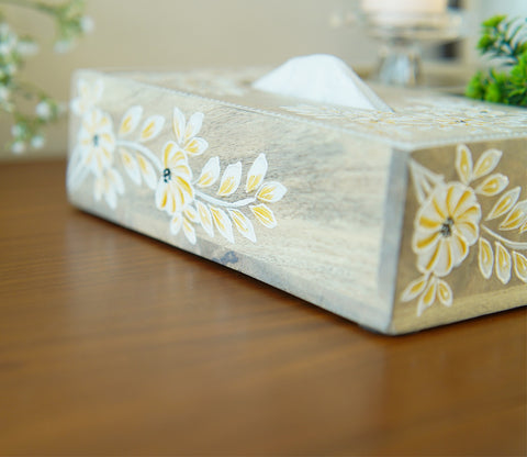 Adiva Floral Hand Painted Multistorage Wooden Tray