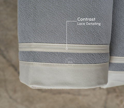 Elegance Essence Blue Mist Plain 3 Seater Sofa Cover -  Set of 8