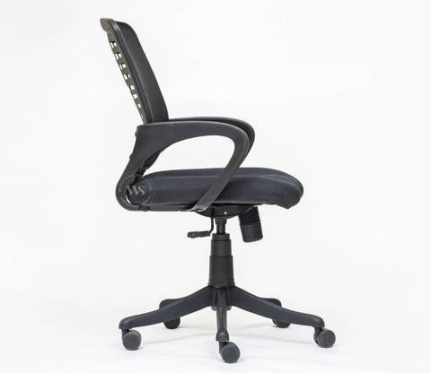 Leo Mid Back Mesh Office Chair (Black)