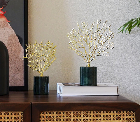 Tranquil Whispers Console Table Decor (S, Gold)