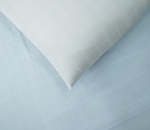 Vegan Dobby Organic Bamboo King Size Bed Sheet with 2 Pillowcases (White)