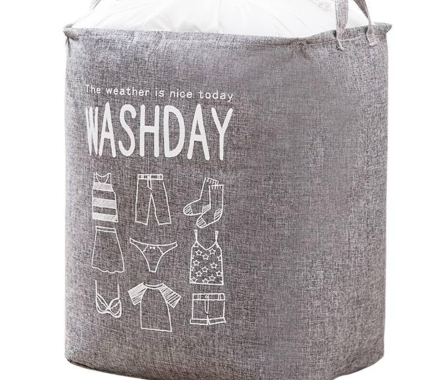 Washify Foldable Canvas Laundry Basket