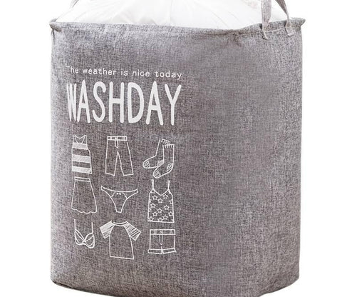 Washify Foldable Canvas Laundry Basket