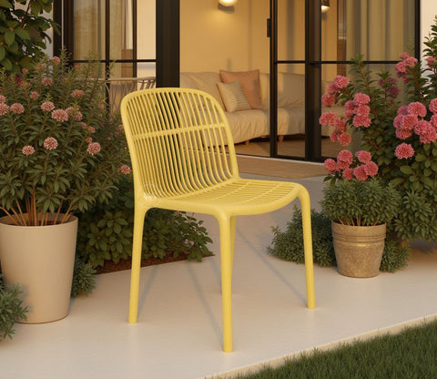 Barrova All-Weather Outdoor Chair in Durable PP (Yellow)