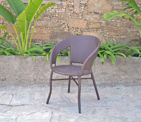 Milano Wicker Outdoor Garden Chair (Brown)