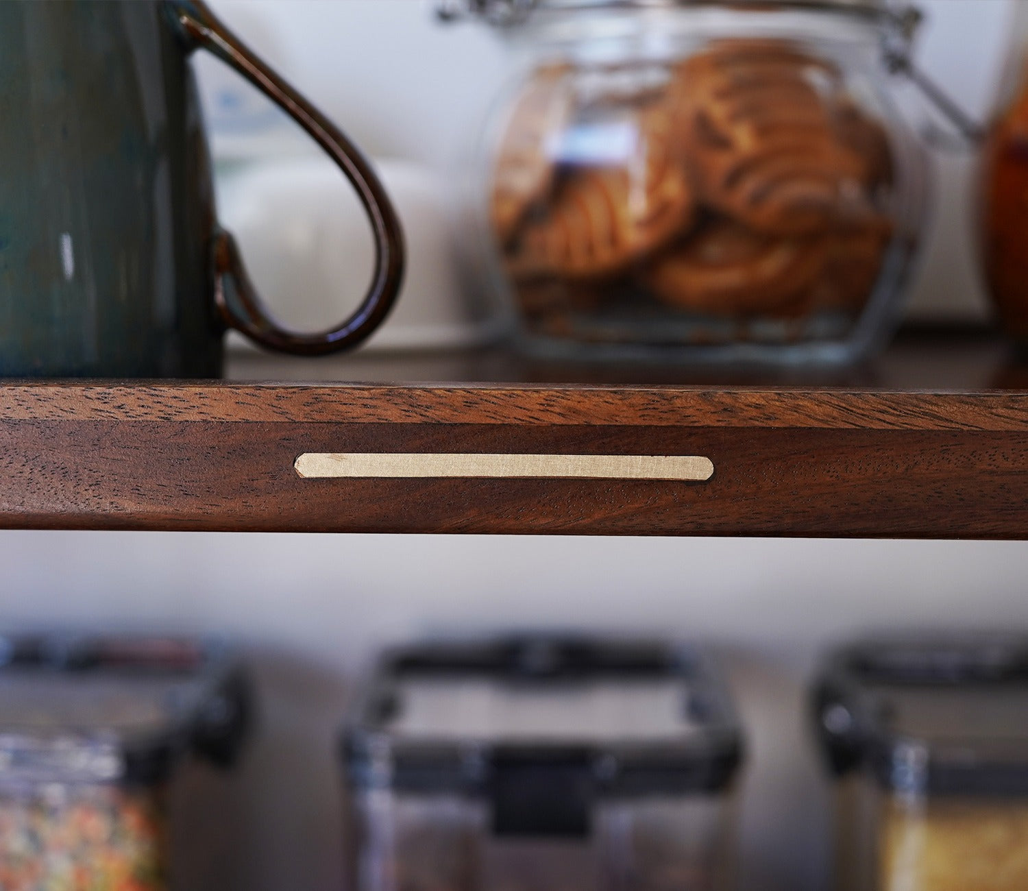 Arika Solid Wood Kitchen Rack (Teak Finish)