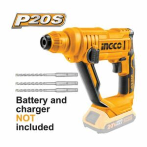Trueliving_INGCO CRHLI1601 Lithium-Ion rotary hammer 13mm, 3pcs SDS-plus drills