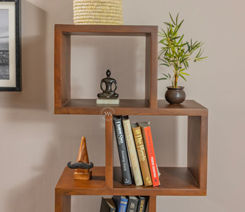 Cagney Sheesham Wood Ladder Book Shelf (Honey Finish)