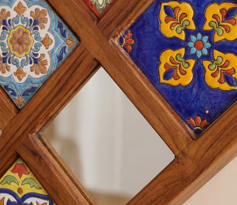 Bohemian Mirror Collage (Honey Finish)