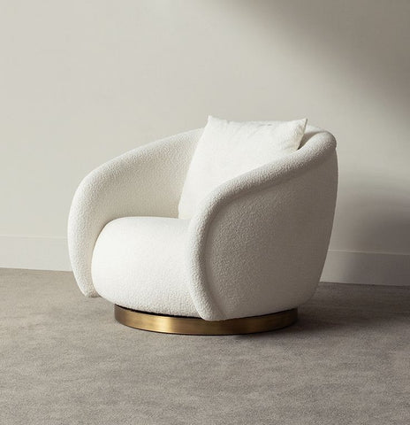 Trueliving Luxurious Single Seater Sofa Linen Finish H 30'' x W 31'' x D 30''