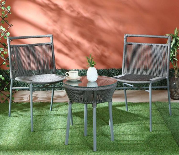 Rega Rope Patio Set (Dark Grey)