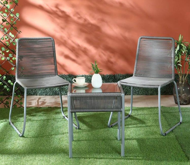 Saint Rope Patio Set (Dark Grey)