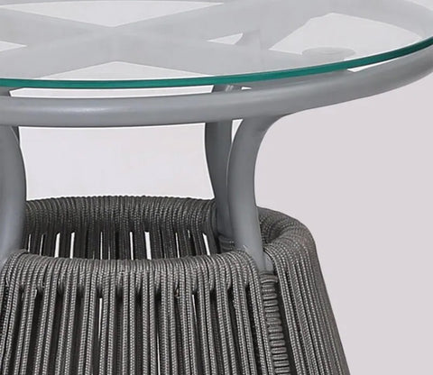 Sair Rope Patio Set (Dark Grey)
