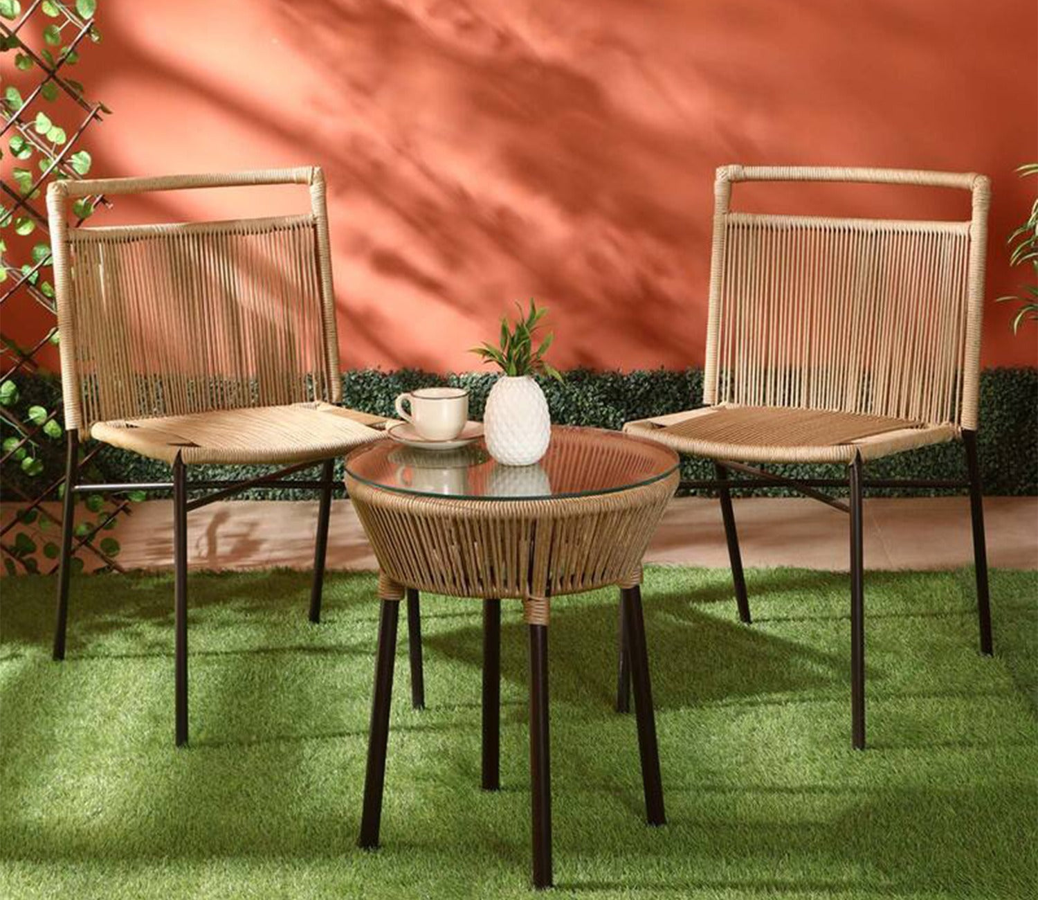 Rega Rope Patio Set (Beige)