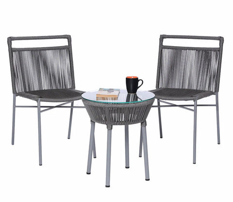 Rega Rope Patio Set (Dark Grey)