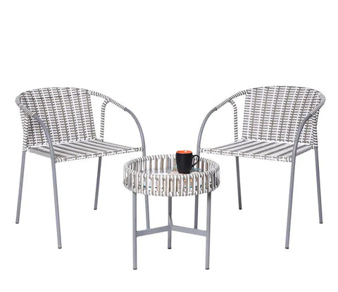 White And Grey Rope Outdoor Furniture