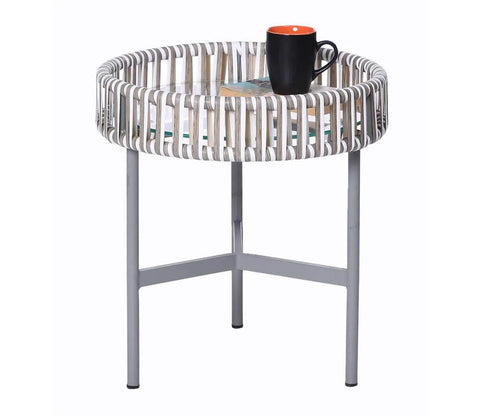 White And Grey Rope Outdoor Furniture