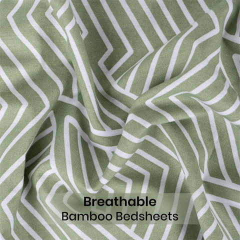 LINENCART Bamboo King Size Bedsheet with 2 Pillow Covers | 100x106 in | 300 TC Floral Printed Bedsheet for Double Bed King Size | Ultra Soft & Anti-Microbial King Size Bed Sheet | Pack of 1, Aqua Blue