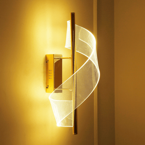 Trueliving 14 W Modern Gold LED Creative Indoor Wall Lamp for Bedroom Dining