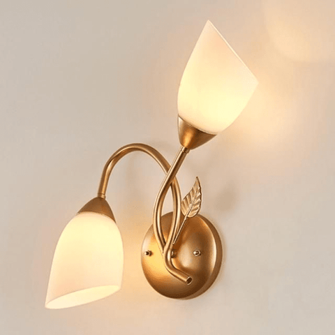 Trueliving Metal Wall Lamp Light Gold 17 x 16 x 9 Inches