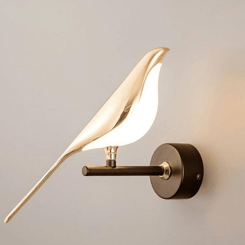 Trueliving 10W Gold Bird LED Creative Indoor Wall Lamp for Bedroom Dining Room Bedside Living Room Hallway Light Fixture