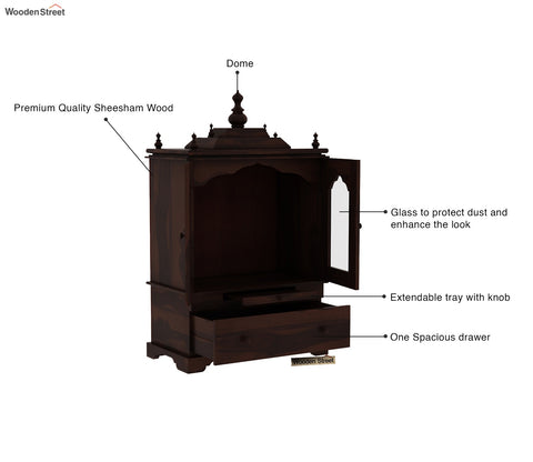 Bhagirathi Home Temple (Walnut Finish)