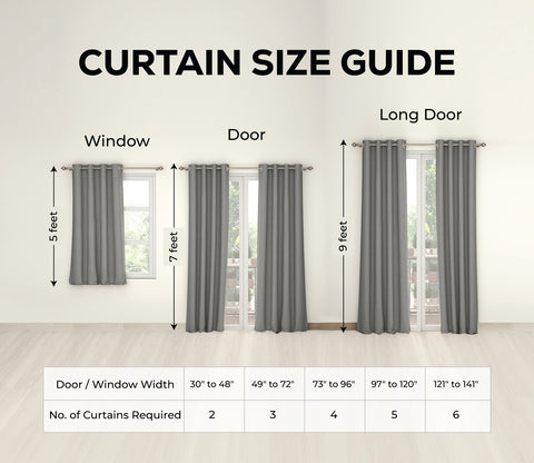 Fern 1 Piece Light-Filtering Curtain (Blue, 7 Feet)