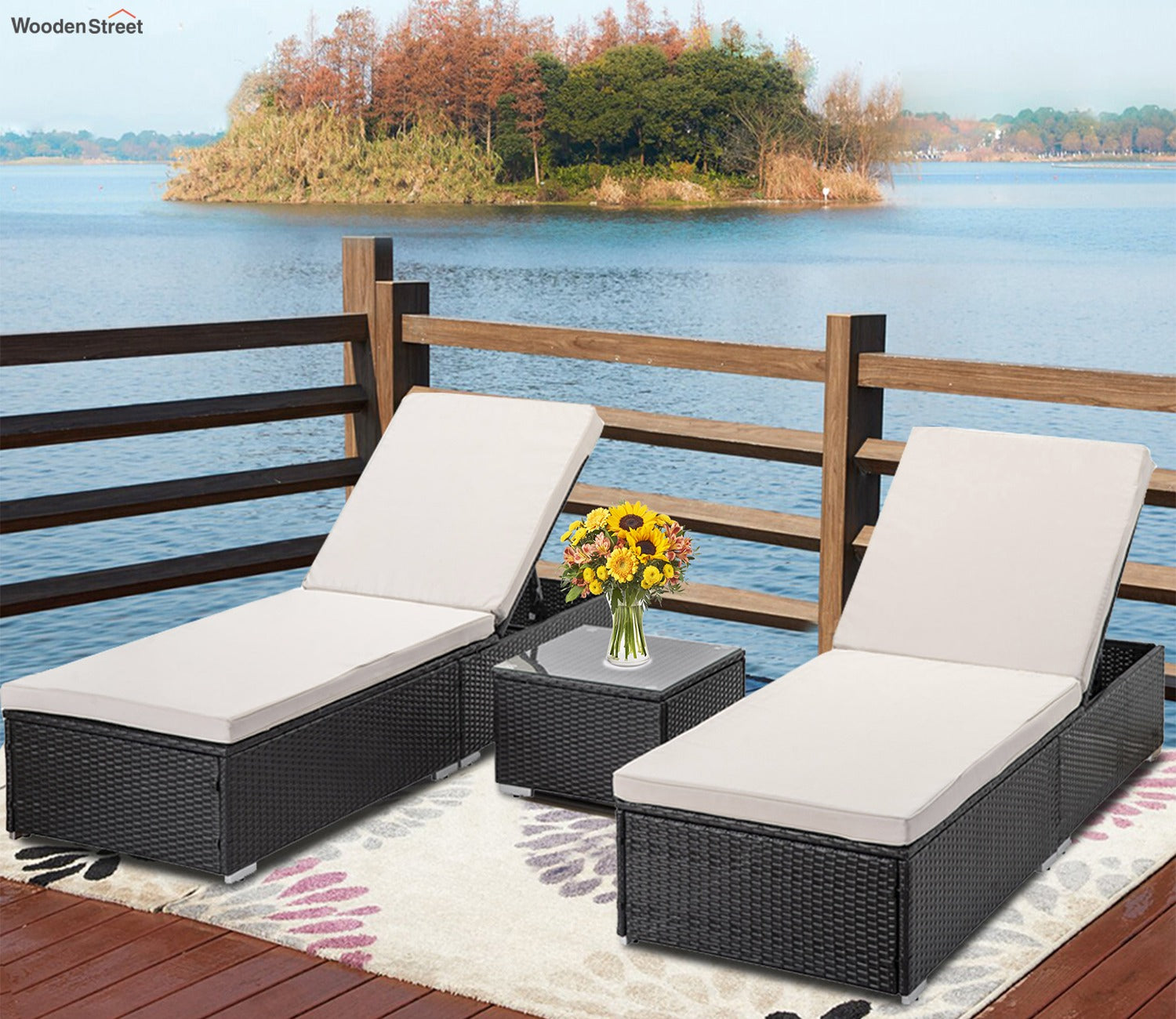 Brown Adjustable Lounge Chair