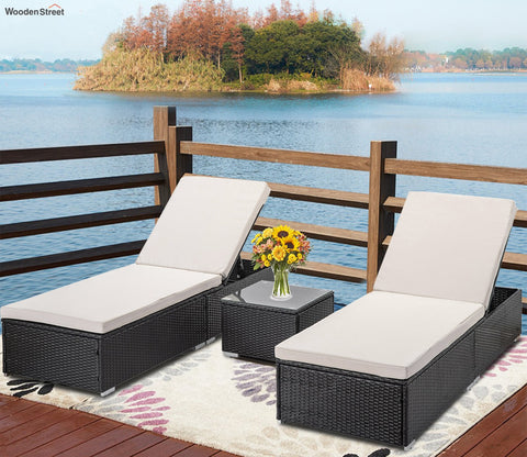 Brown Adjustable Lounge Chair