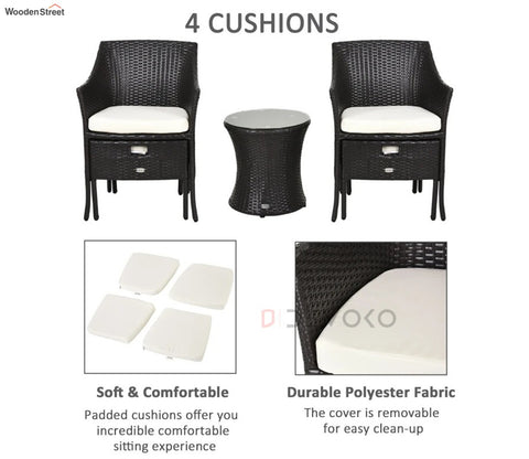 Black Color Seat Outdoor Patio Set