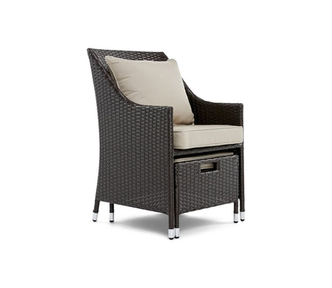 Wicker Seating Outdoor Patio Set (Tan Brown)