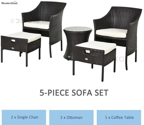 Black Color Seat Outdoor Patio Set