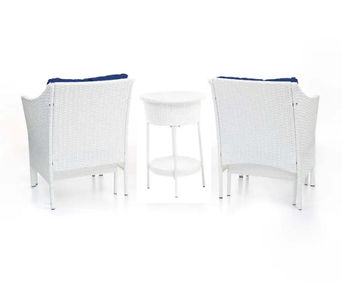 Wicker Seating Outdoor Patio Set (White)