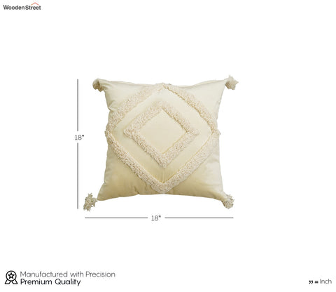 Super Soft Velvet Cushion Covers - Set of 2 (18 x 18 inches, White)