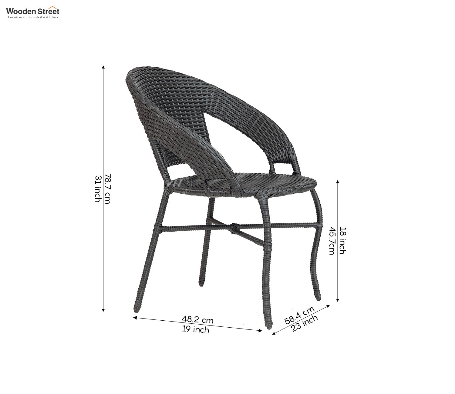 Valano 2 Seater Outdoor Set (Black)