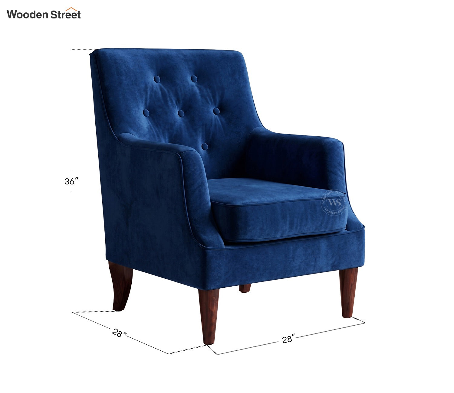 Adoree Lounge Chair (Indigo Blue)