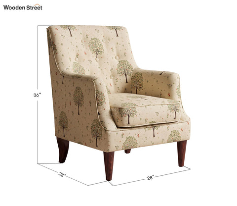 Adoree Lounge Chair (Beige Pomme)