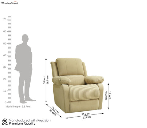 Arvana Motorized Recliner Sofa (Beige)