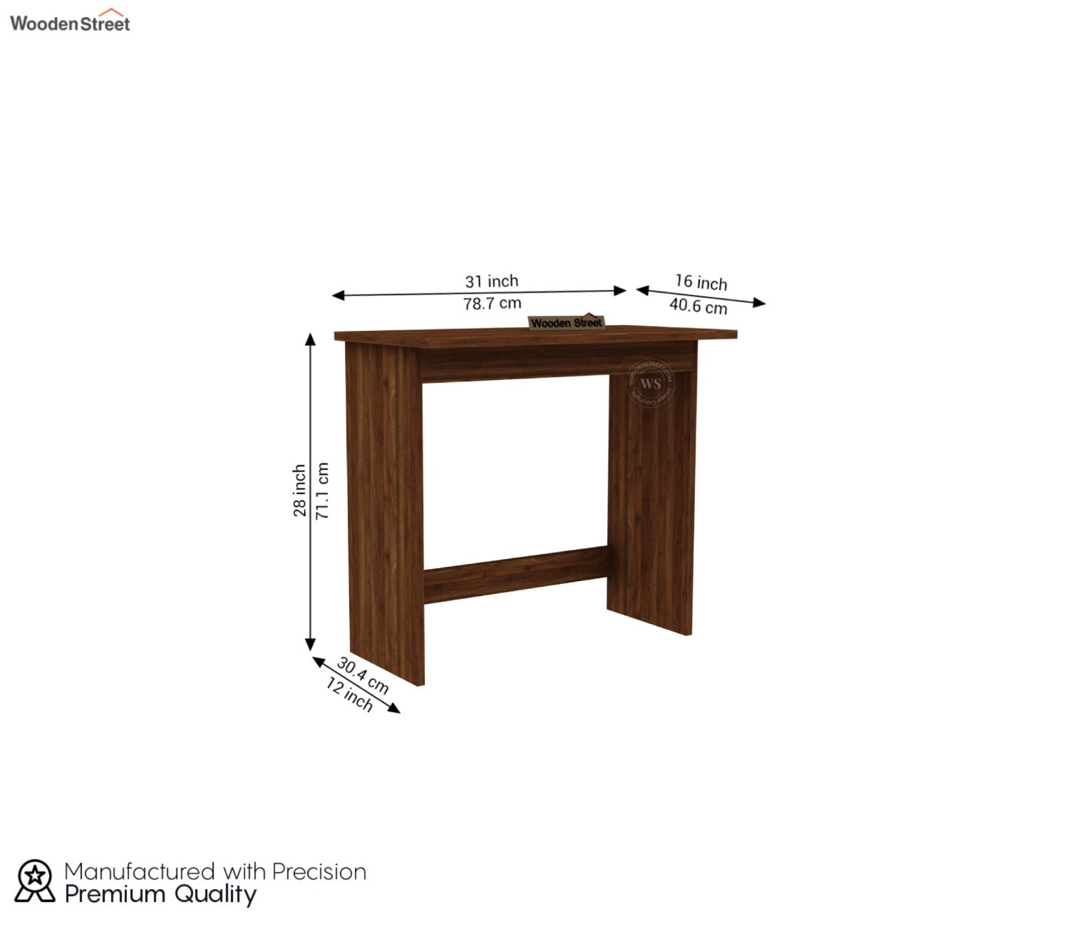 Armada Study Table (Columbian Walnut Finish)