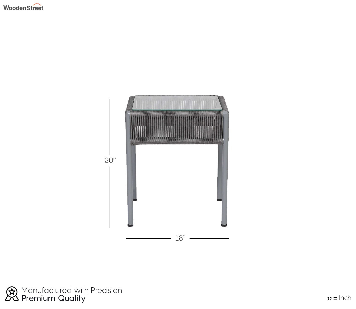 Saint Rope Patio Set (Dark Grey)