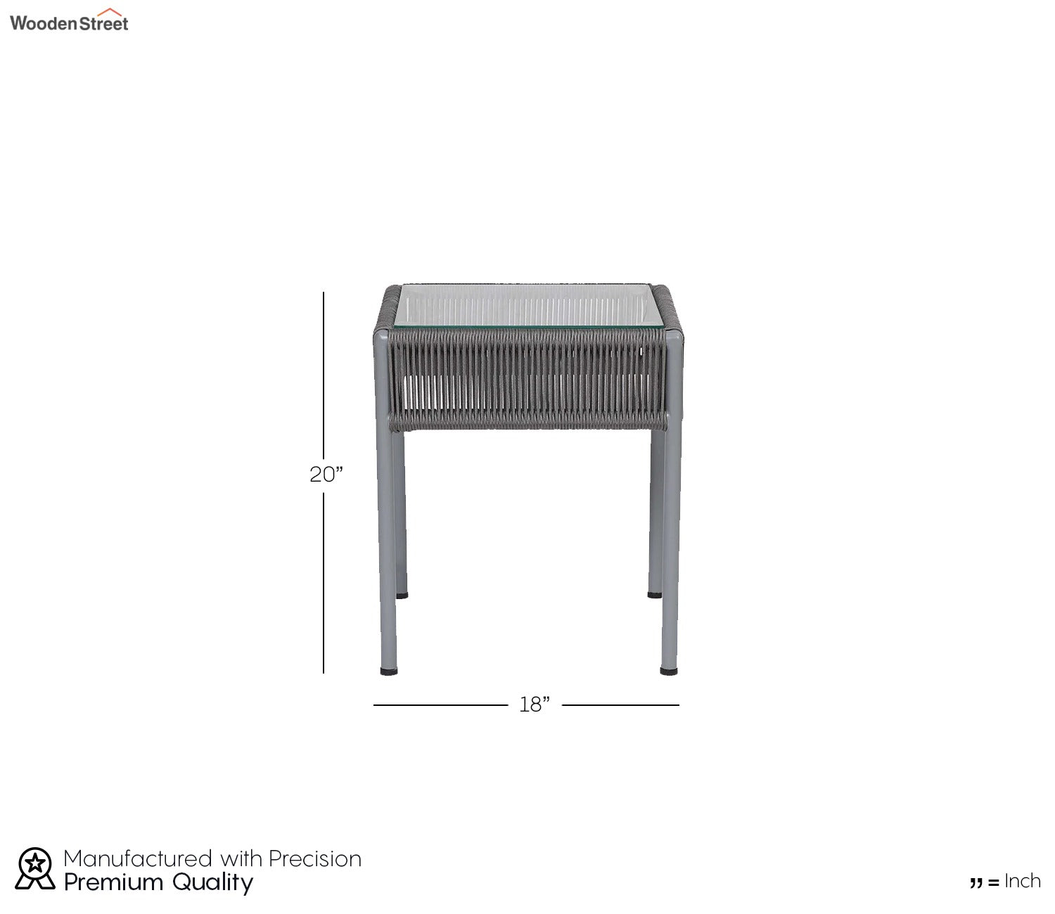 Mexico Rope Patio Set (Dark Grey)
