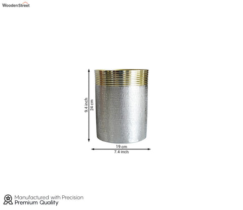 Neysa Hammered Gold and Silver Waste Bin