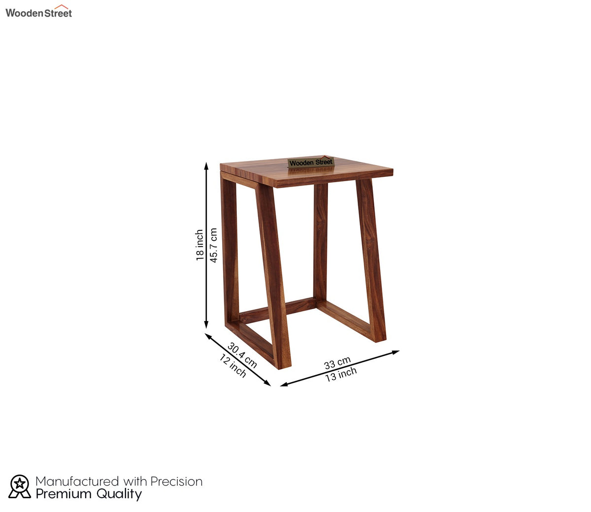 Inaya Sheesham Wood Nest of Tables (Honey Finish, Set of 3)