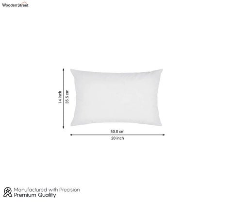 White Synthetic Fill Cushion - 20 x 14 inch